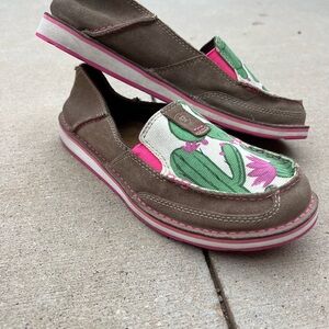 Ariat Brown and Pink Cactus Flats